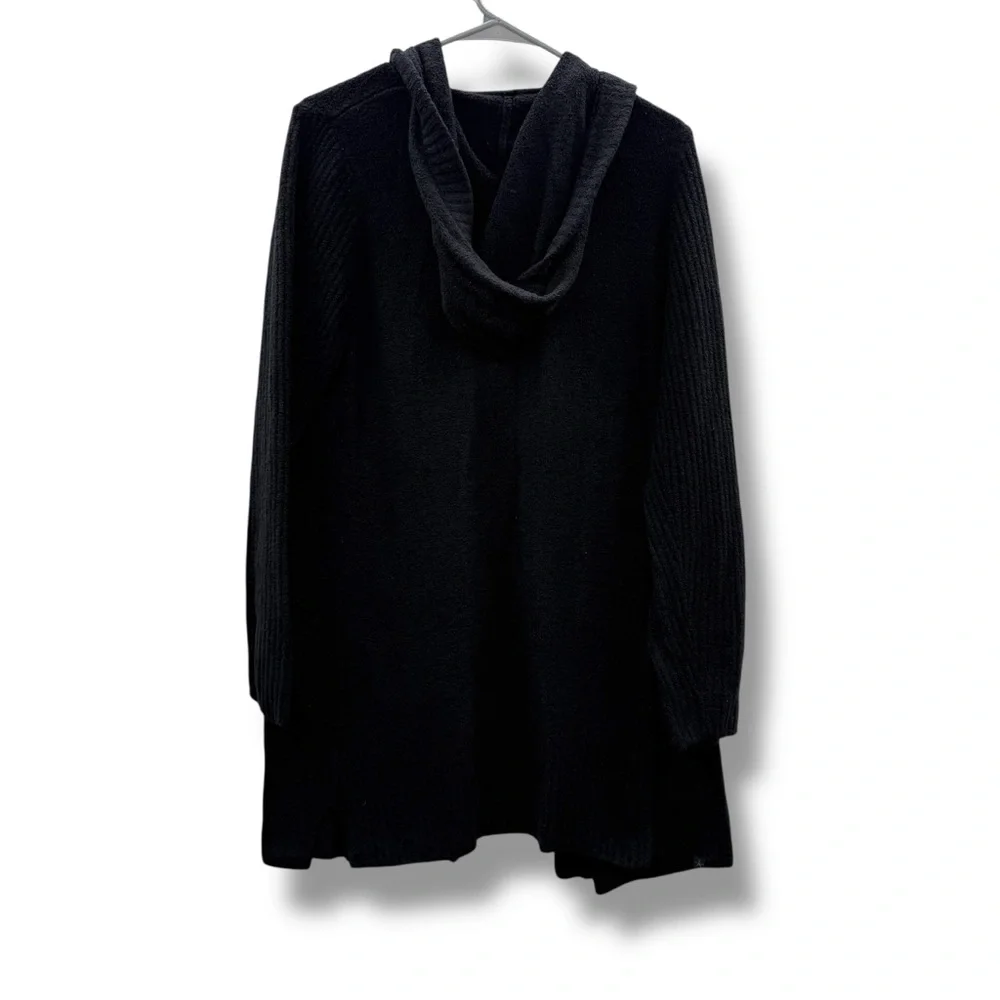 Barefoot Dreams‎ CozyChic Ultra Lite Hooded Cardigan Women’s Size Large Black